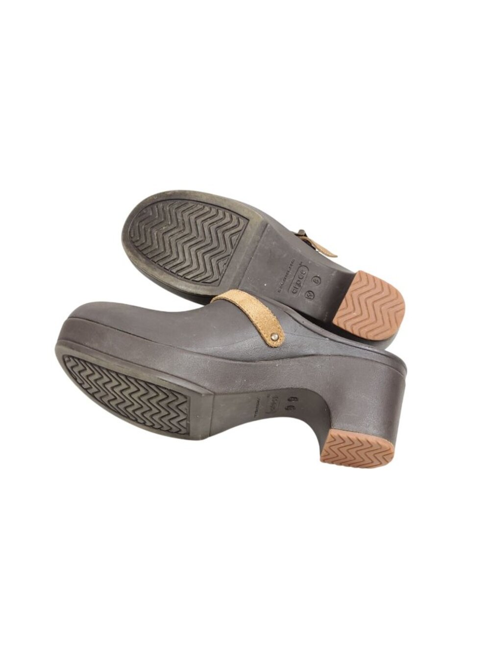 Crocs Womens Size 8 Sarah Brown Clog Casual Shoes - Picture 6 of 6